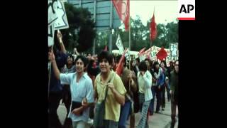 SYND 13 9 75 SOLIDARITY WITH CHILE DEMONSTRATIONS IN MEXICO CITY