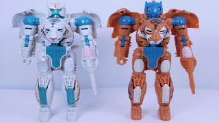 Transformers Kingdom Golden Disk Collection Mutant Tigatron Unboxing