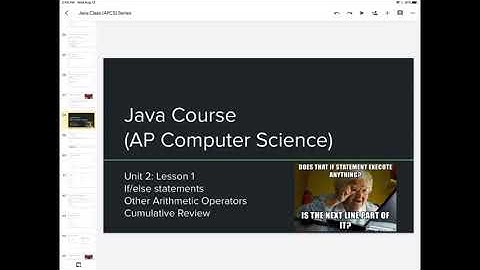 Java Online Course: Unit 2 Lesson 1 (APCS)