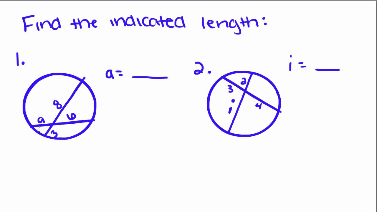 Introduction to Geometry - 49 - Length of Segments in a Circle