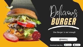 Delicious Burger On Way !! Order on #Mintoj Get Delivered in 10 Minutes screenshot 2