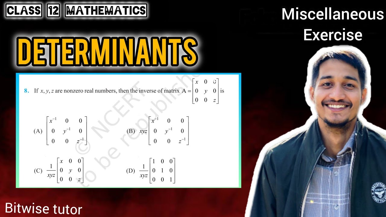 Miscellaneous exercise on chapter 4 class 12 q8 | Miscellaneous ch 4 ...