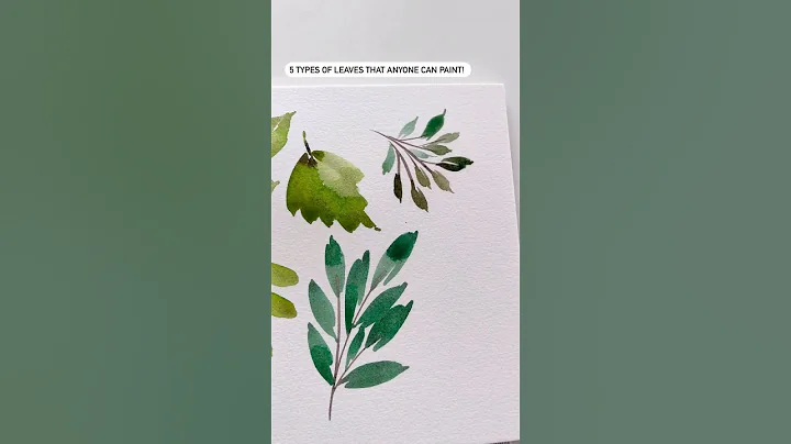 5 Easy Leaves Anyone Can Paint! 🍃✨ Beginner Friendly Watercolor Tutorial  #shorts #viralshorts #art