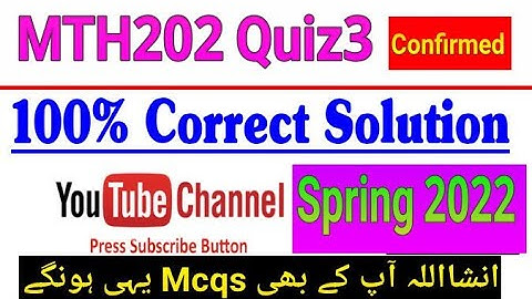 MTH202 Quiz3 100% confirmed answers 👌|| Vu mth202 | virtual University|| #mth202