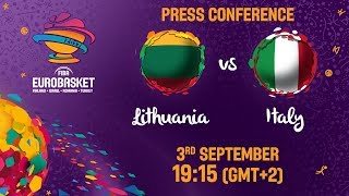 Lithuania v Italy - Press Conference