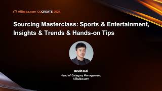 Sourcing Masterclass: Insights, Trends, and Hands-on Tips in Sports & Entertainment | CoCreate 2024