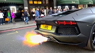 Stealth Aventador w/Capristo Exhaust | Loud Revs & Flames!