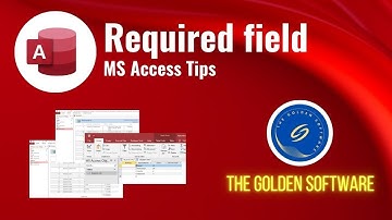 MS Access | Mandatory field | Required Field | The Golden Software