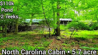 North Carolina Cabins For Sale | $110k | Acreage Log Cabins | North Carolina Cheap Property For Sale