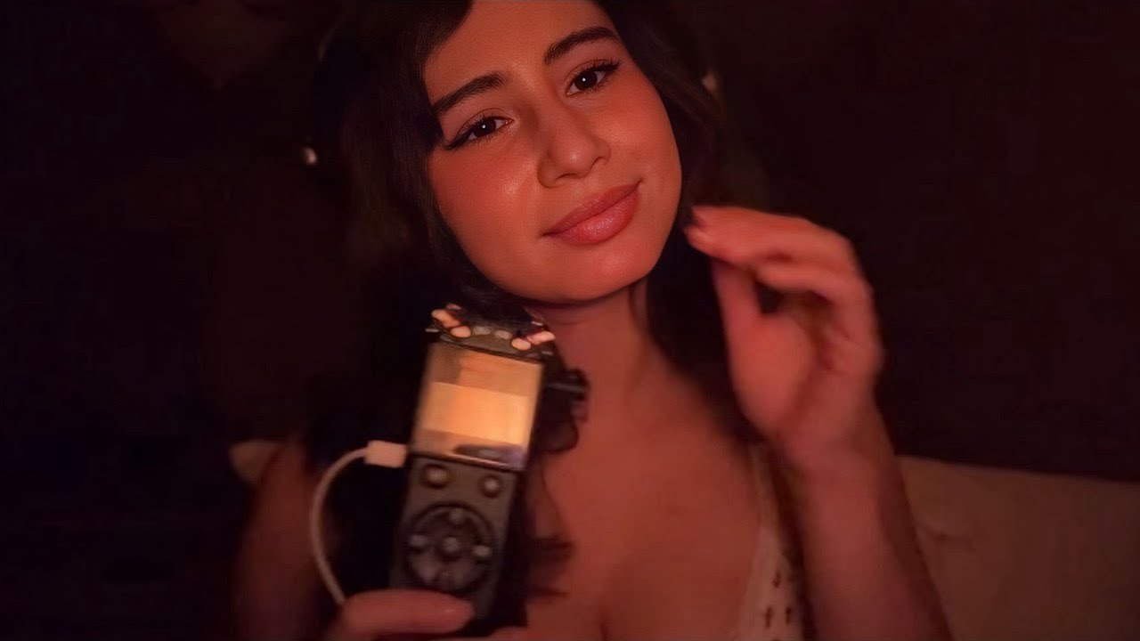 ASMR ~ SUPER sensitive trigger words with tascam ( Light mouth sounds and inaudible whispers )
