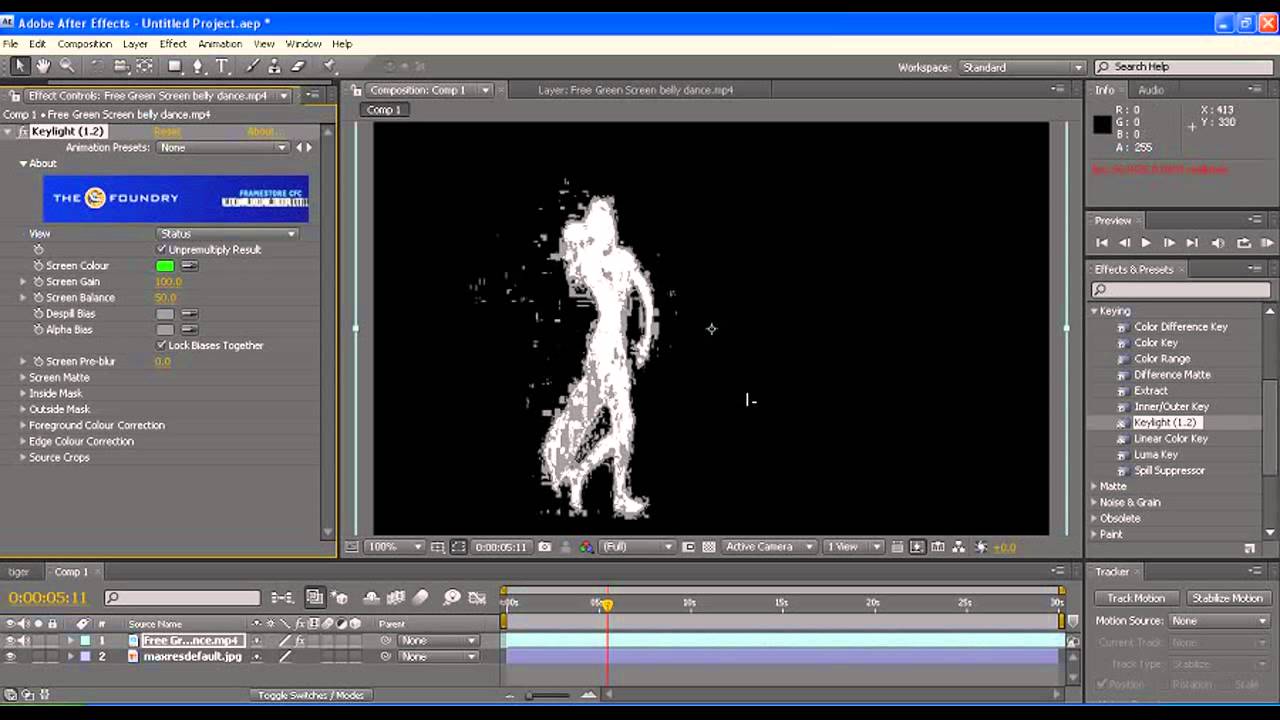 Green screen after effects tutorial