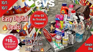 CVS Free & Cheap Coupon Deals & Haul | 10/1 - 10/7| Personal Care Money Makers!| Learn CVS Couponing