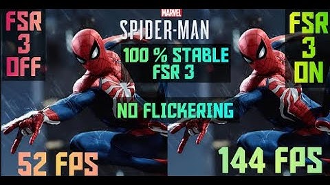 How to install stable fsr 3 in Spiderman Remastered for old and new version of the game no hud Ghost