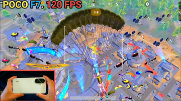 POCO F7 120 FPS PUBG TEST GAMEPLAY WITH FPS METER (HANDCAM)