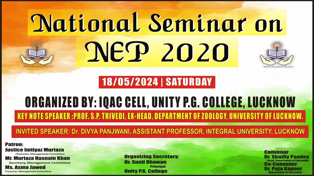 🛑 Live 🛑 National Seminar on NEP 2020 | SPEAKER : Dr. DIVYA PANJWANI ...