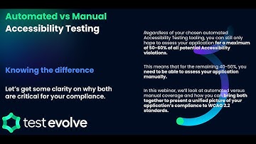 Automated vs Manual Accessibility Testing - Knowing the Difference