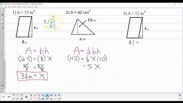 Finding the Missing Dimensions examples  Area