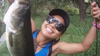 San Diego River Bass Fishing With Plastic Crawdads!