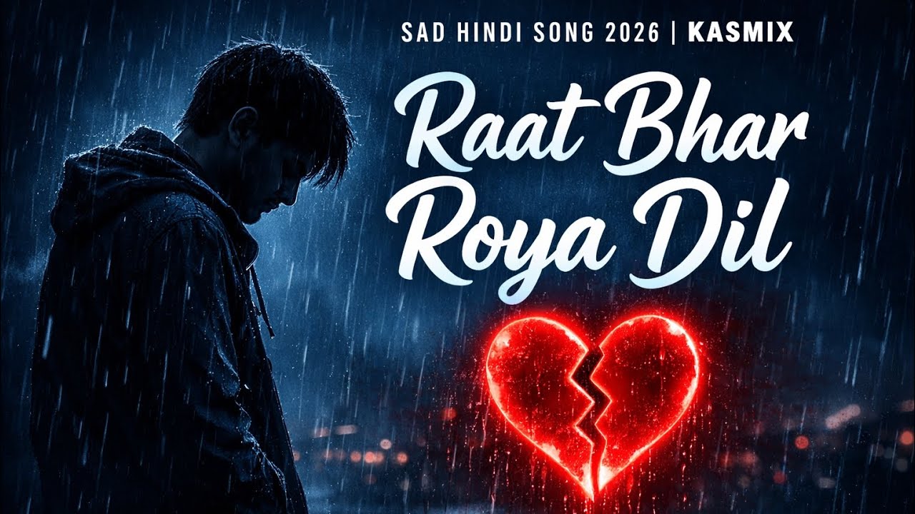Raat Bhar Roya Dil 💔 @kasmix-1| Sad Hindi Song 2026 | Heart Broken Love Song
