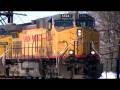 Union Pacific 6524 passes through Turner Junction (West Chicago) 12-11-08