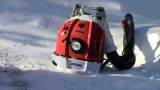 Blowing Snow With The Stihl Br600 Magnum Backpack Blower