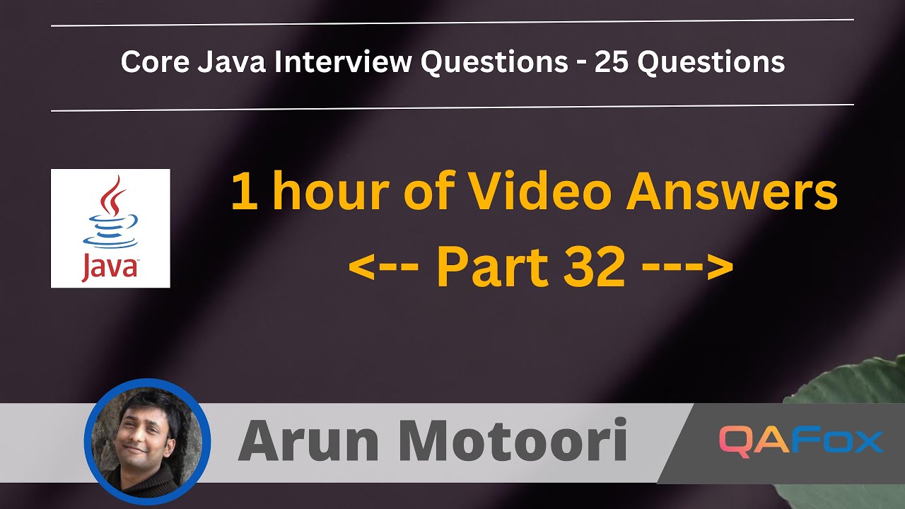25 Java Interview Questions - Part 32 - YouTube