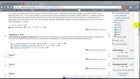 Posting a Link URL in Moodle™ Software Platform