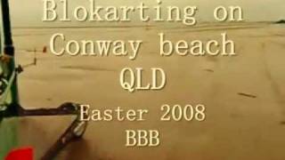 Blokarting onboard camera, Conway beach,Easter