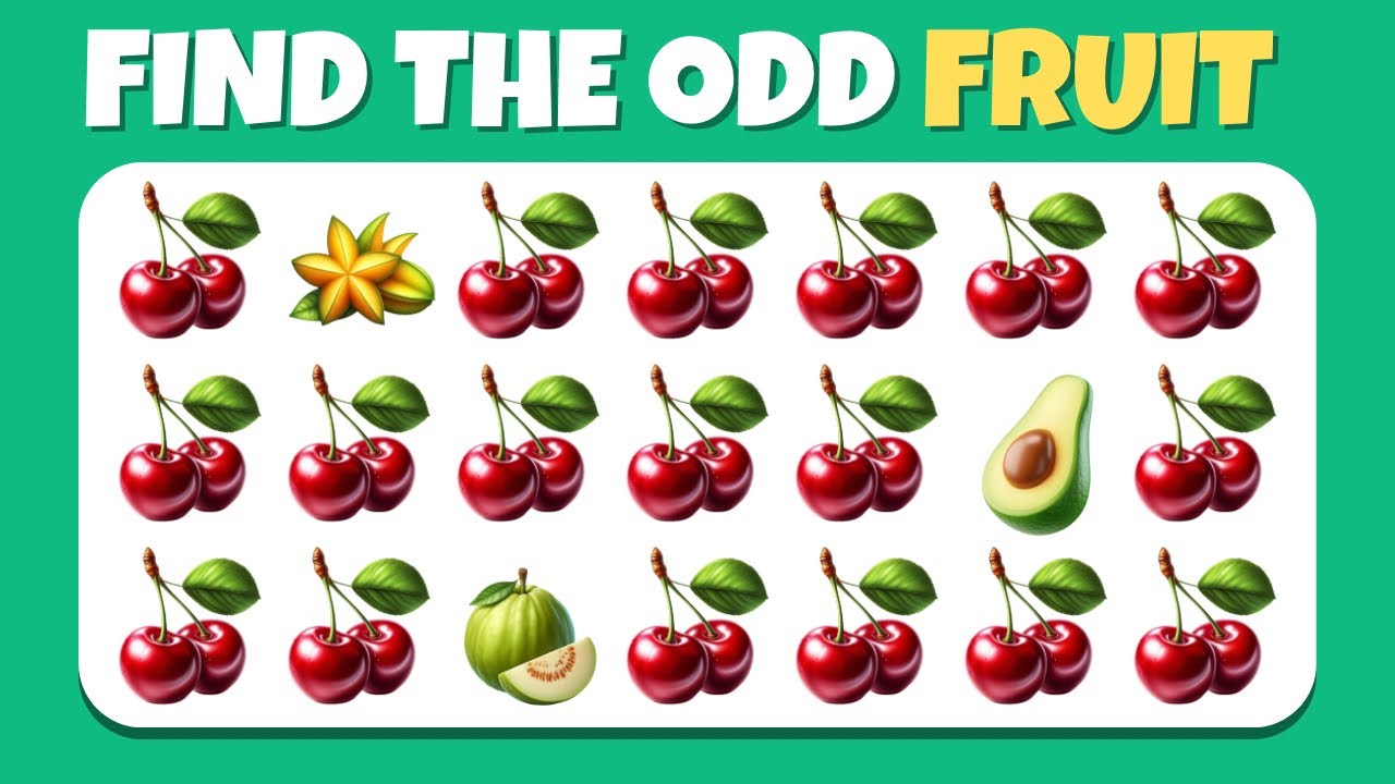 🥭🍎 Can You Spot the Odd Fruit Out? | Fun Fruit Quiz Challenge