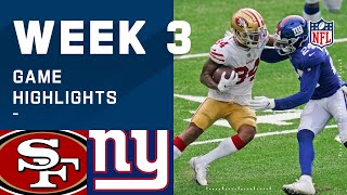 49ers vs. Giants Week 3 Highlights | NFL 2020