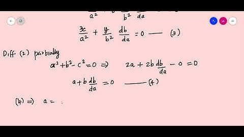 Calculus Class 42 B Envelope of the two parameter family Problem 1