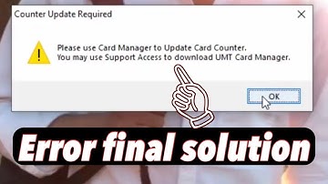 umt card update problem | counter update required | please use card manager to update card counter