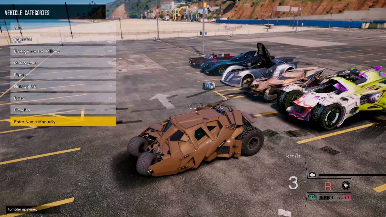 GTA V MOD ไทย Batman Vehicles Add-On Pack 9 คัน - YouTube