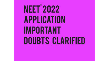 # NEET 2022 APPLICATION |IMPORTANT DOUBTS CLARIFIED | ABOUT CASTE CERTIFICATE AND 11TH  MARKSHEET |