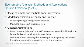 Econometric Analysis Course