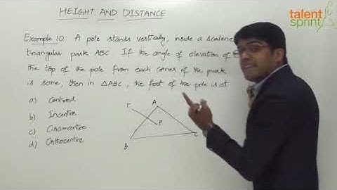 Height and Distance | Example - 10 | Quantitative Aptitude | TalentSprint Aptitude Prep