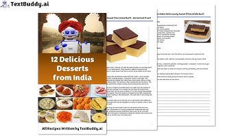 12 Delicious Desserts from India (A Recipe Book Written by AI)