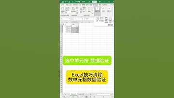 Excel技巧清除数单元格数据验证 #excel #exceltips #learnexcel #exceltricks #learnexcelfree #microsoft
