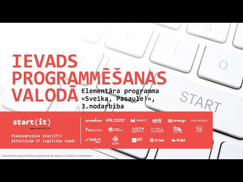 Java un Android kurss | #3 Ievads programmēšanas valodā (JAVA)