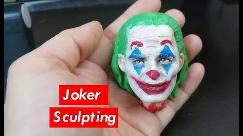 Making Joker in polymer clay/Joker face sculpture