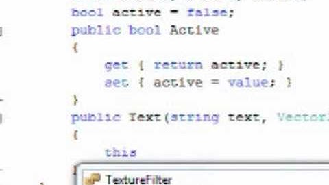 New XNA - Paddles Menu Screen Text Class P2