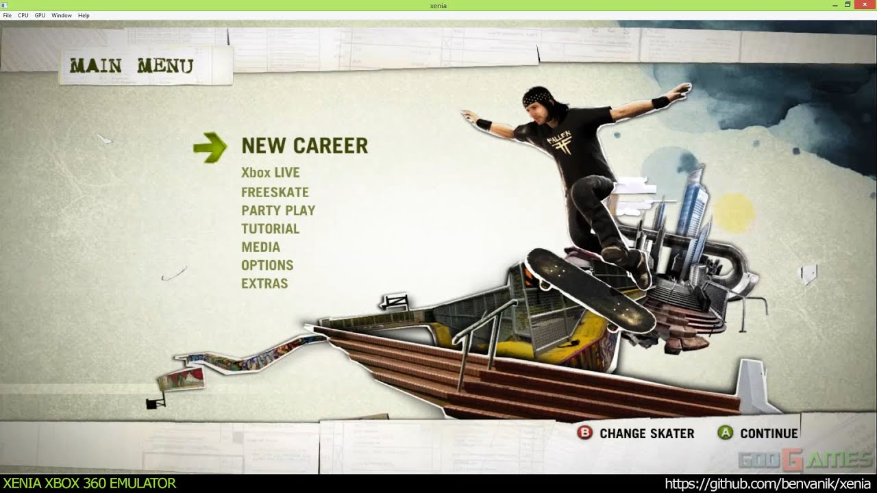 XENIA-DX12 [Xbox 360] - Skate 1, Skate 2, Skate 3 [Gameplay