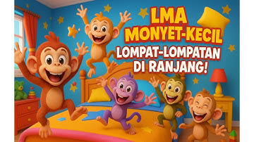 Lima Monyet Kecil Melompat di Tempat Tidur | Lagu Anak Indonesia