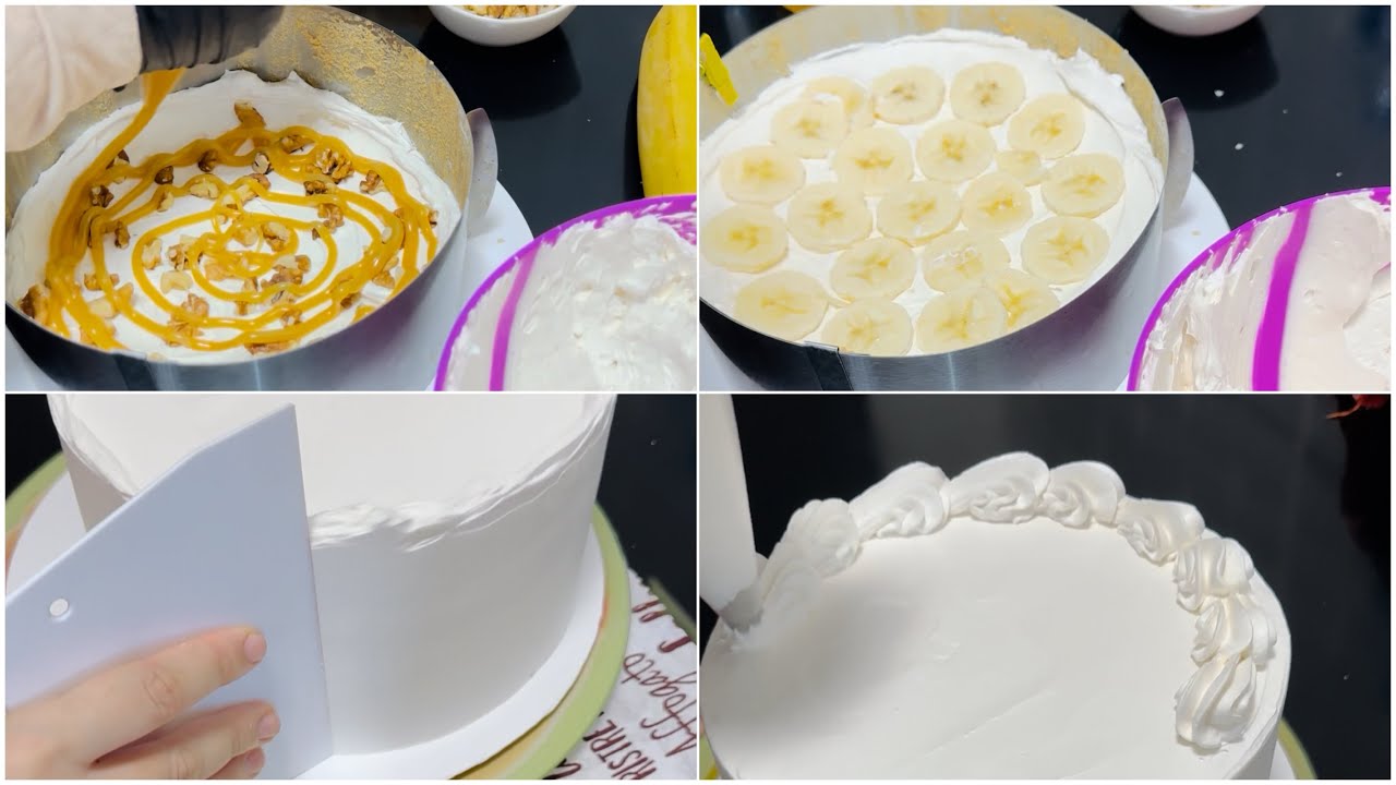 احترفي الكيك ديزاين ولاير كيك🎂طلبية بذوق جديد بكل التفاصيل و الاسرار لتغليف الكيك بكريمة الشانتي 🍰 