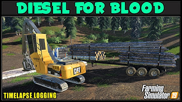 CAT 325D Making A Mixed Short/Long Load! ⛽ DFB #60 ⛽ ✔ Farming Simulator 2019 ✔ FDR Logging