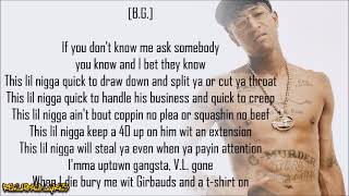 C-Murder - Y&#39;all Heard of Me ft. B.G. (Lyrics)