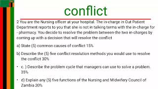 conflict-LMN LEADERSHIP MANAGEMENT AND GOVERNANCE