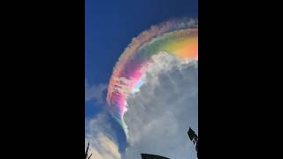 Spectacular rainbow cloud filmed over Indonesia