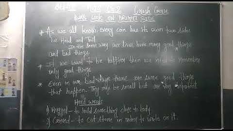 Class 4 - Moral Science - Chapter 2 , Crash Course