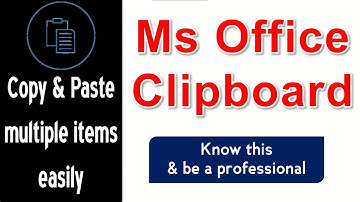 Ms Office Clipboard  Easily COPY, CUT, PASTE Multiple texts, shapes, picture and anything.